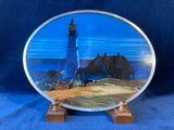 Glassmasters Lighthouse Stained Glass Sun Catcher and Display