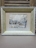 Original Winter Town Painting by L. Armstrong; Signed