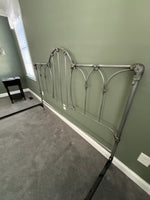 King Metal Bed with Side Rails; No Support Slats Included
