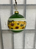 Tuscan Landscape Hand Painted Ornament with Decorative Hook
