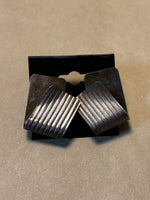 Sterling Modern Ribbed/Bent Bar Earrings