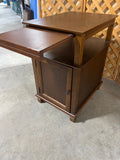 Petite End Table/Nightstand With Pullout Tray