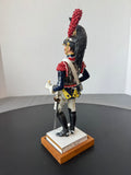 11 Regiment de Cuirassiers Van Gerdinge Sitzendorf Porcelain French Soldier with Wooden Base & Box