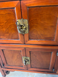 Asian Style Console Cabinet with Protective Glass