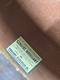Mahogany Association Inc. Leather Inlay End Table with Drawer