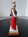 Mameluk de la Garde Capitaine Van Gerdinge Sitzendorf Porcelain French Soldier with Wooden Base & Box