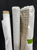 Gray Geometric & White 3-Piece Partial Upholstery Fabric Rolls