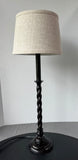 Brown Resin Barley Twist Buffet Lamp (WORKS)