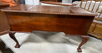 Leather Inlaid Chippendale Style Executive Desk