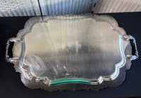 Sheffield Ascot Large Vintage Silver Plate Serving Tray