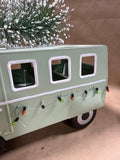 Metal Bus With Christmas Tree On Top