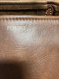 Brown Plentiful FOUNT Leather Shoulder Purse (A)