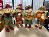 Scarecrow/Fall Decor Lot A, Set of 4 Porch Greeters, 26"H.
