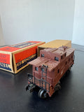 No. 2357 Brown Stack Caboose Vintage Lionel Train for “O” Gauge Track with Box & Box Liner