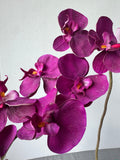 Faux Purple Orchids in Ceramic Pot