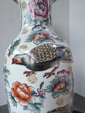 Floral Birds Chinese Porcelain Floor Vase