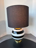 Kate Spade Elsie Black & White Striped Table Lamp (WORKS)