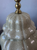 Crackled Ceramic Ginger Jar 3-Way Lamp (WORKS)
