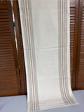 Beige Table Runner With Brown Stripes By Pottery Barn