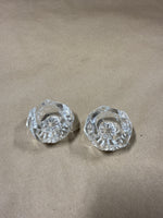 Pair Of Glass Salt Cellars