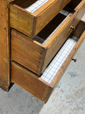 Antique Nightstand with 3 Drawers and Tray Pullout