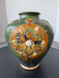 Sancai Glazed Style Green Pottery Vase