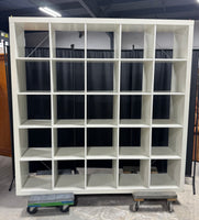 White IKEA Style 25-Cubby Cubicle Wall Unit