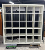 White IKEA Style 25-Cubby Cubicle Wall Unit