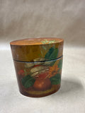 Floral Handpainted Lacquer Storage With Lid