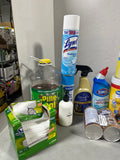 Cleaning Lot (D) *Most bottles at least half full*