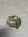 Brass Divided Peach Ashtray