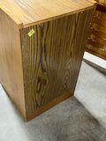 Two Drawer Oak Tone File Cabinet