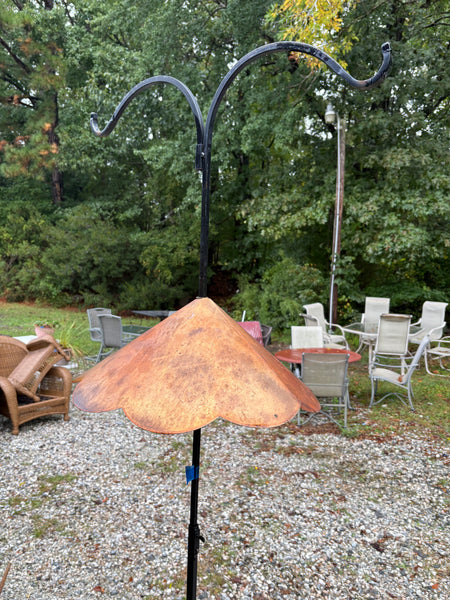 Double Plant Hanger Hook w/Copper Squirrel Baffler