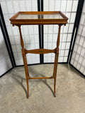 Vintage Edwardian Style Stand/Side Table with Glass (Reproduction by Courtesy of Mr. Henry Ford/Colonial Mfg. Co, Zeeland, Michigan)