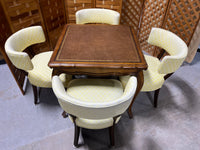 Inlay Game Table with (4) Chairs