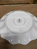 (B) Pier 1 White Luminous Ruffled Serving Plate