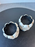 Pair of Ashland Resin Skull Pillar Candle Holders