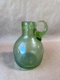 Small Green Bubble Glass Jug