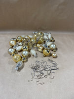 Lot Of Gold Ornaments With Hooks — 35 Ornaments