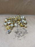 Lot Of Gold Ornaments With Hooks — 35 Ornaments
