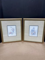 Pair of Floral Prints; Signed & Numbered by Bertrand - B