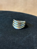 Sterling & Gold Tone Ring - SIZE 6.5