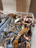 Embroidery Thread Lot With Cross Stitch Sample