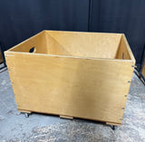 Hand Made Wooden Toy Box with Some Basic Blocks
