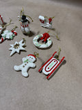 Lenox Winter Delights 12 Piece Miniature Christmas Ornament Set With Box (H.D)