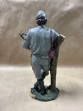 Civil War Soldier Smoking Pipe