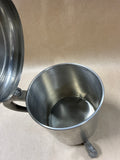 Pewter Drinking Mug With Lid - Lion Accent