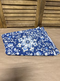 Ralph Lauren Style Blue And Grey Floral Round Table Cloth
