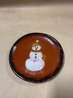 Small Clayworks Snowman Decorative Plate