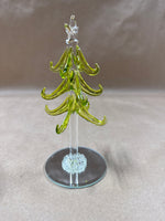 Glass Christmas Tree With Mirror Base